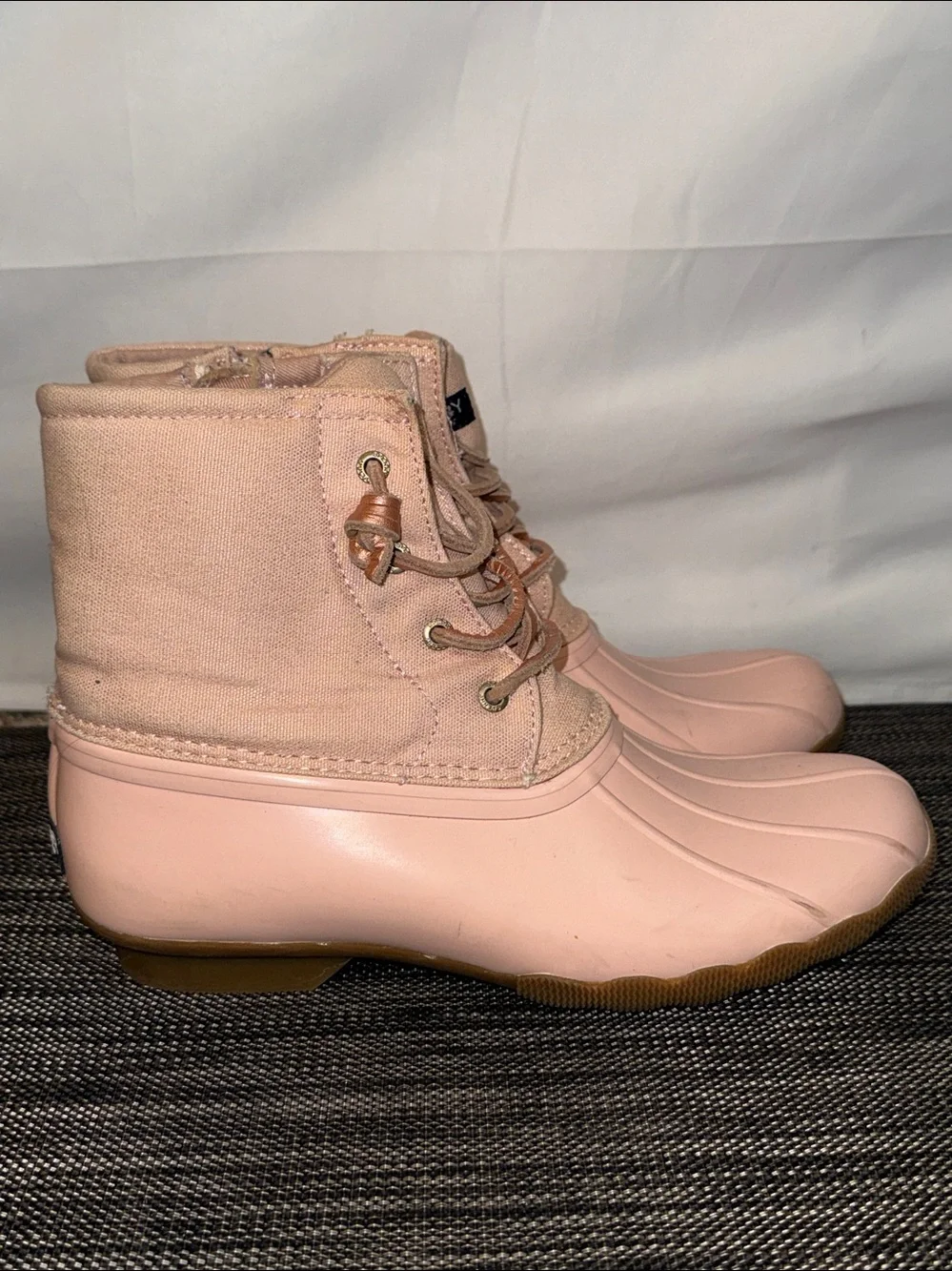 SPERRY SALTWATER BOOTS BLUSH PINK